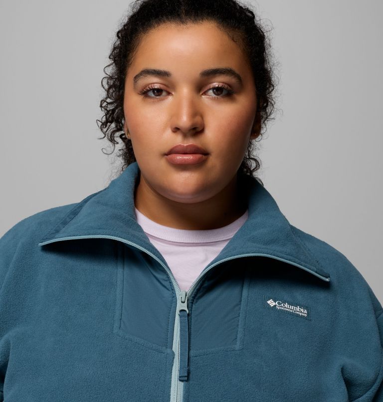 Women's Sequoia Grove Half Zip Fleece - Plus Size, Color: Everblue, Crushed Blue, image 5