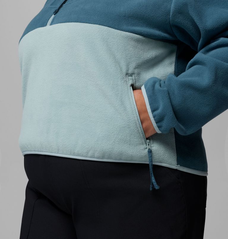 Women's Sequoia Grove Half Zip Fleece - Plus Size, Color: Everblue, Crushed Blue, image 6