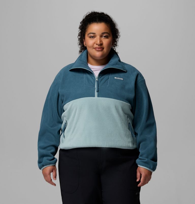 Women's Sequoia Grove Half Zip Fleece - Plus Size, Color: Everblue, Crushed Blue, image 1