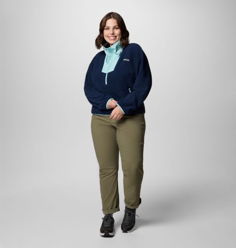 Women's Sequoia Grove Half Zip Fleece - Plus Size, Color: Collegiate Navy, Spray, image 5