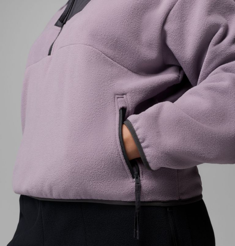 Women's Sequoia Grove Half Zip Fleece - Plus Size, Color: Shale Purple, Shark, Shark, image 6