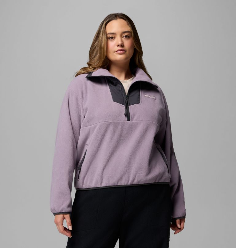 Women's Sequoia Grove Half Zip Fleece - Plus Size, Color: Shale Purple, Shark, Shark, image 1