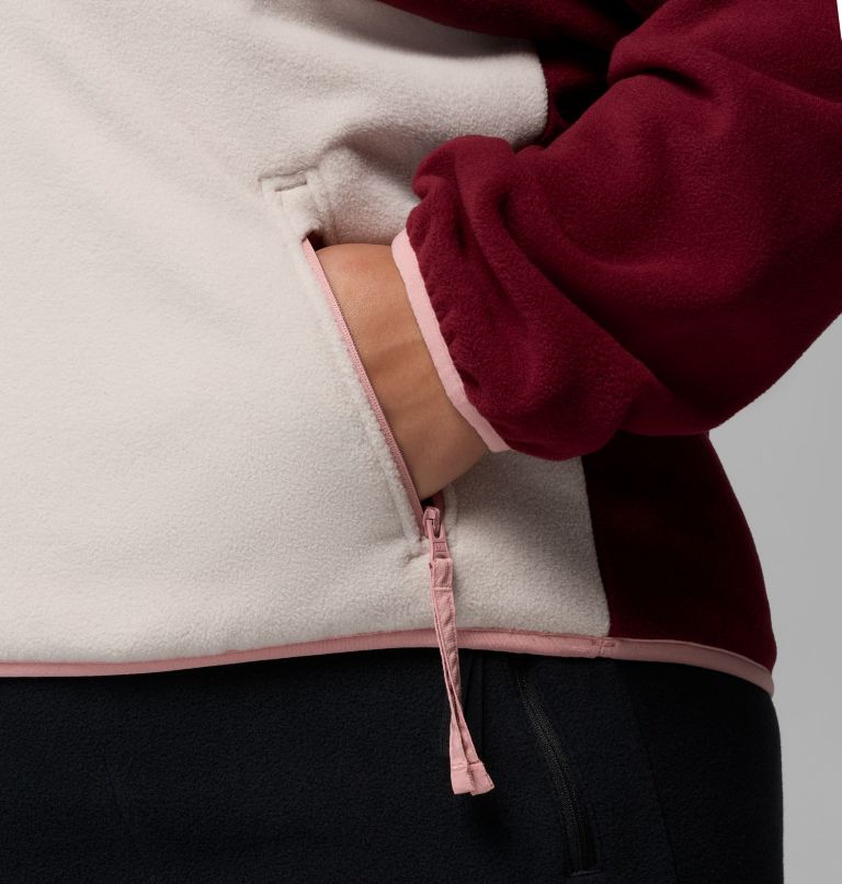 Women's Sequoia Grove Half Zip Fleece - Plus Size, Color: Rich Wine, Dark Stone, Eraser Pink, image 6