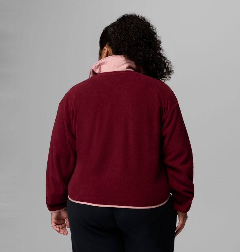 Women's Sequoia Grove Half Zip Fleece - Plus Size, Color: Rich Wine, Dark Stone, Eraser Pink, image 3