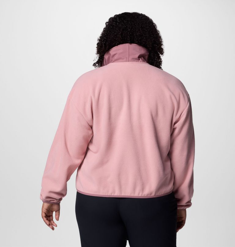 Women's Sequoia Grove Half Zip Fleece - Plus Size, Color: Eraser Pink, Fig, image 2