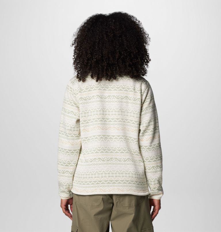 Women's Sweater Weather Printed Full Zip Jacket, Color: Ancient Fossil Madras, image 2
