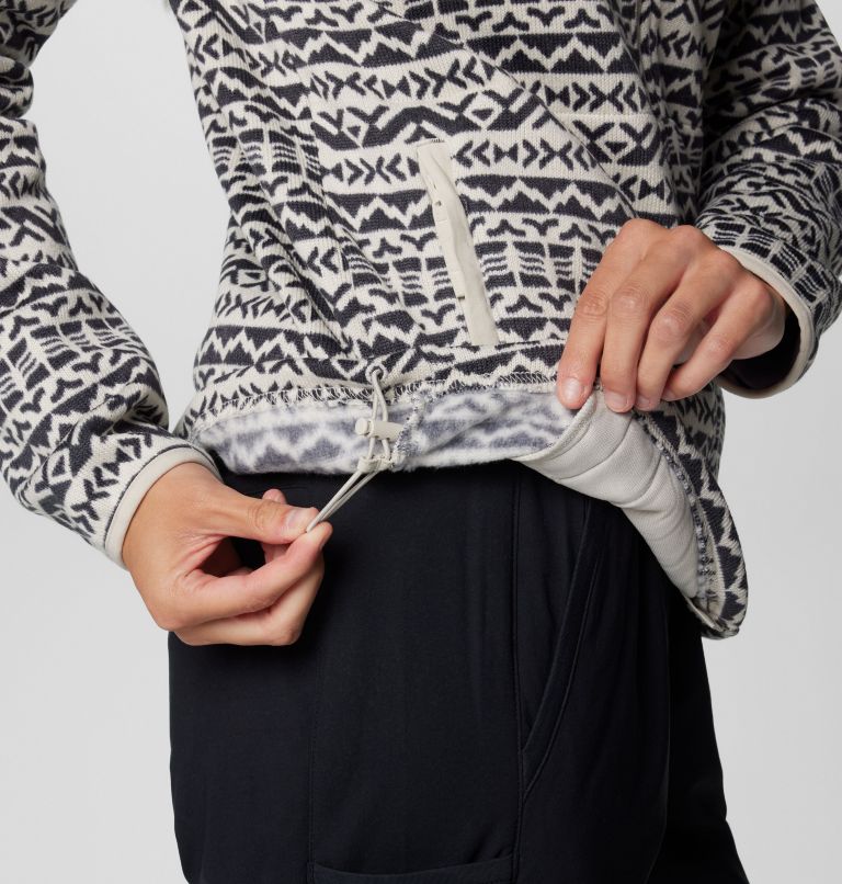 Women's Sweater Weather Printed Full Zip Jacket, Color: Dark Stone Madras Tonal, image 6