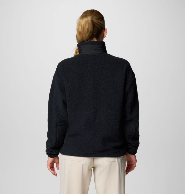 Women's Cloud Point Snap Fleece Jacket, Color: Black, image 2