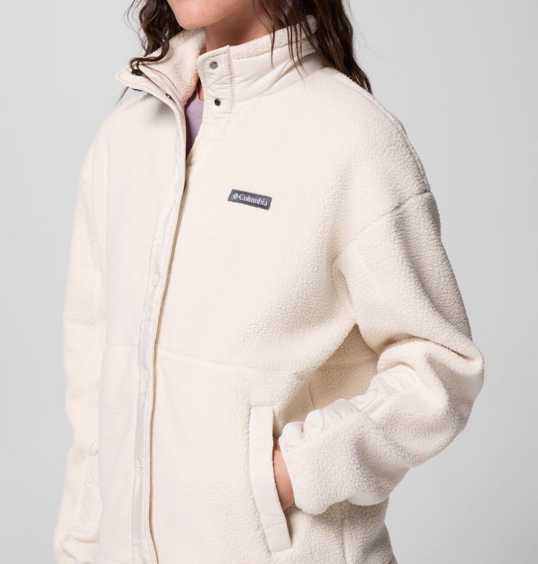 Women's Cloud Point Snap Fleece Jacket, Color: Chalk, image 7
