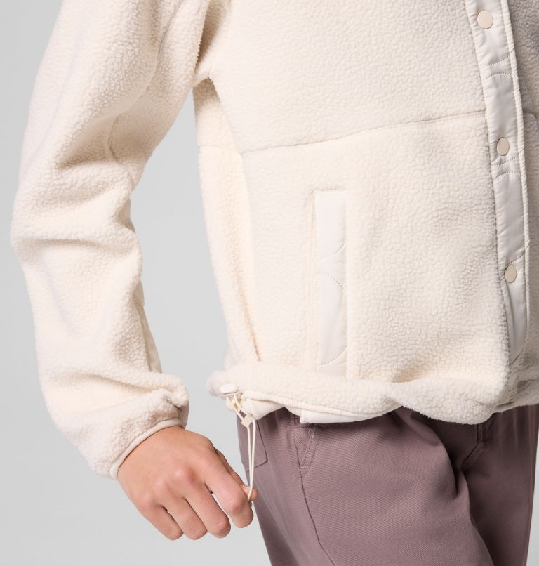 Women's Cloud Point Snap Fleece Jacket, Color: Chalk, image 8