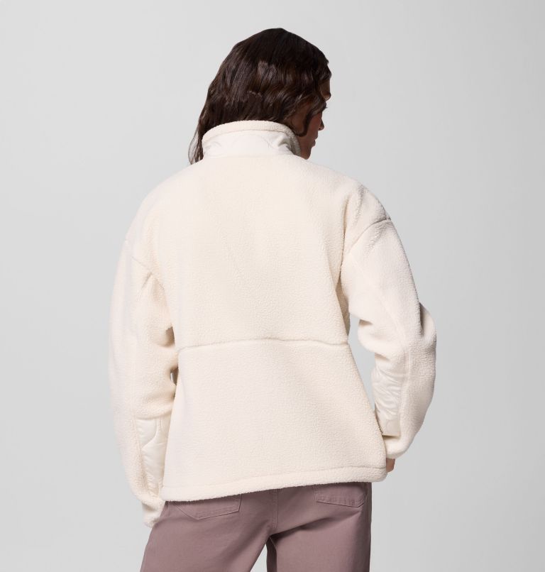 Women's Cloud Point Snap Fleece Jacket, Color: Chalk, image 3
