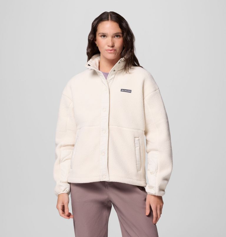 Women's Cloud Point Snap Fleece Jacket, Color: Chalk, image 1