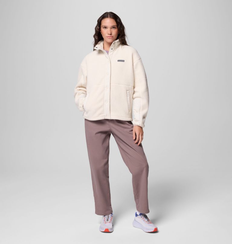 Women's Cloud Point Snap Fleece Jacket, Color: Chalk, image 2