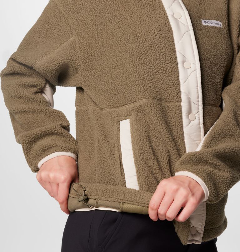 Women's Cloud Point Snap Fleece Jacket, Color: Dark Stone, Stone Green, image 6