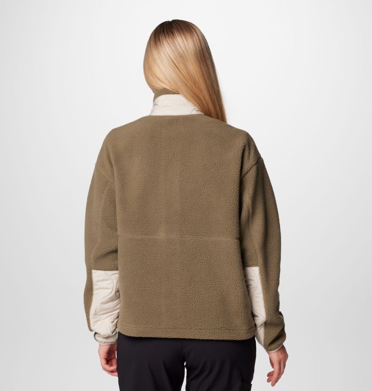 Women's Cloud Point Snap Fleece Jacket, Color: Dark Stone, Stone Green, image 2