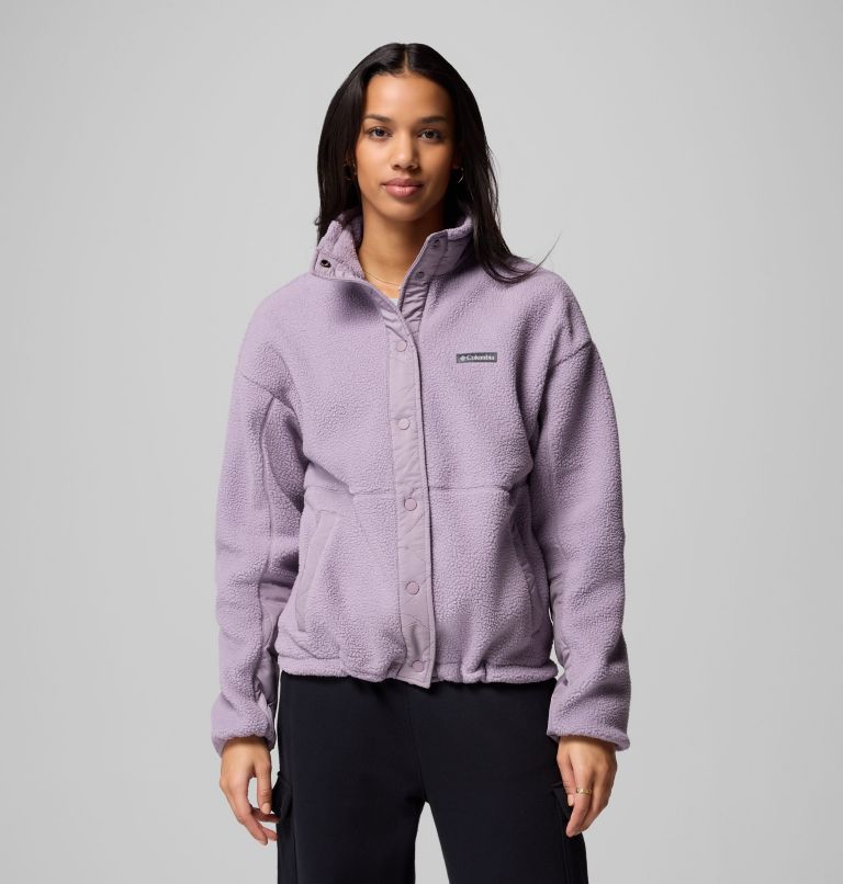 Women's Cloud Point Snap Fleece Jacket, Color: Shale Purple, image 1