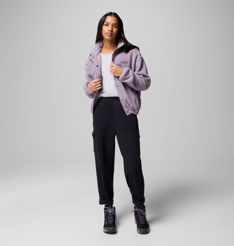 Women's Cloud Point Snap Fleece Jacket, Color: Shale Purple, image 2