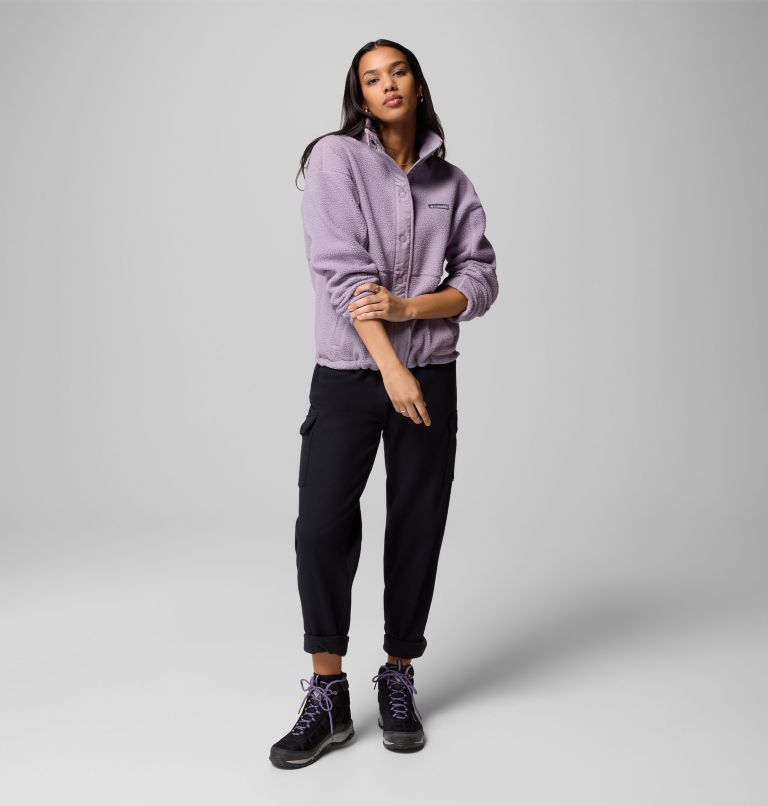 Women's Cloud Point Snap Fleece Jacket, Color: Shale Purple, image 8