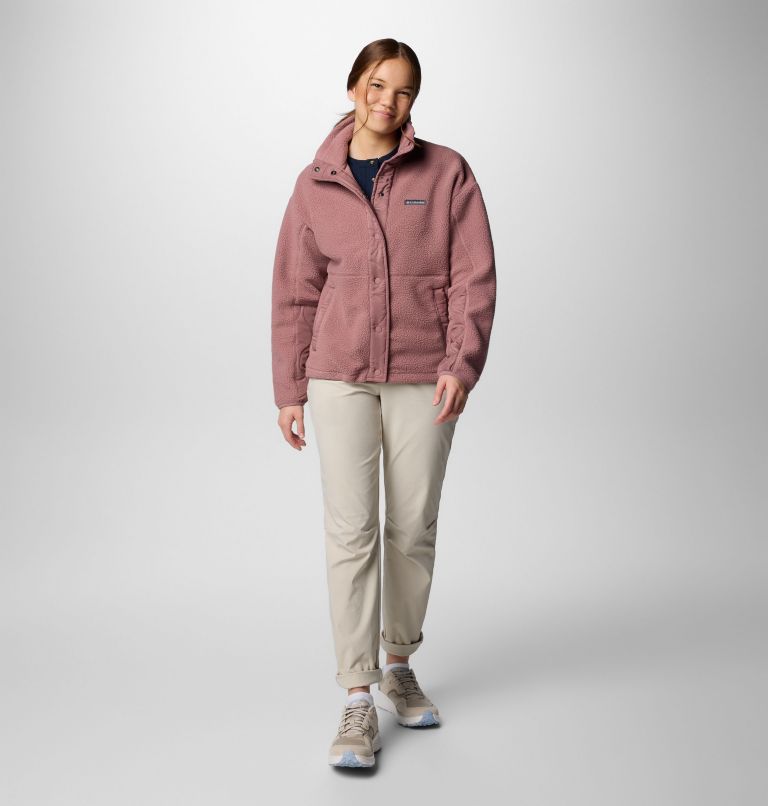 Women's Cloud Point Snap Fleece Jacket, Color: Fig, image 3