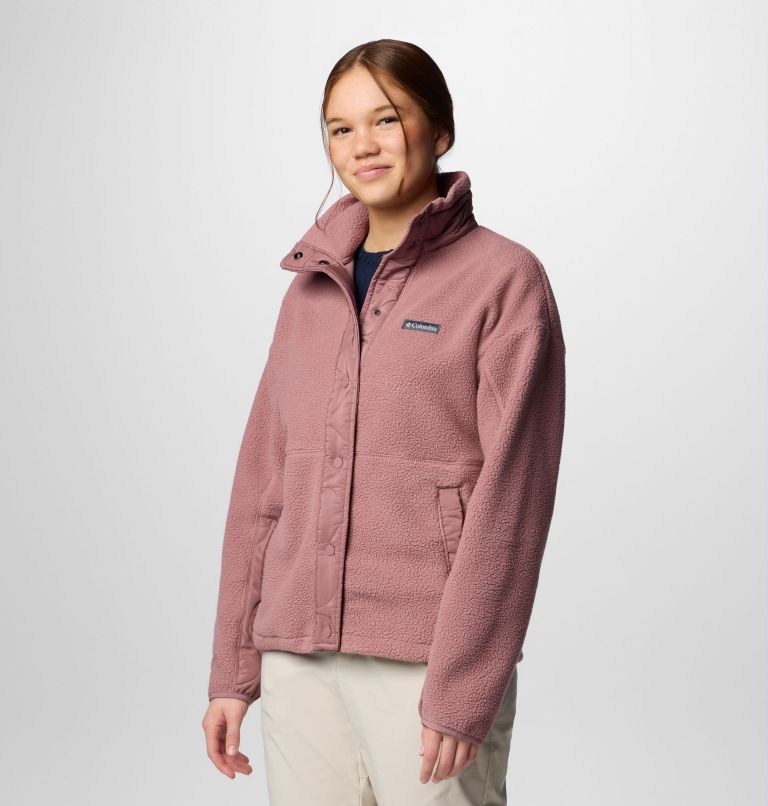 Women's Cloud Point Snap Fleece Jacket, Color: Fig, image 4