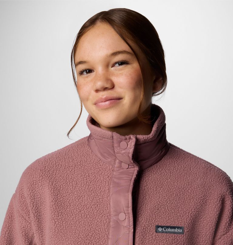 Women's Cloud Point Snap Fleece Jacket, Color: Fig, image 5