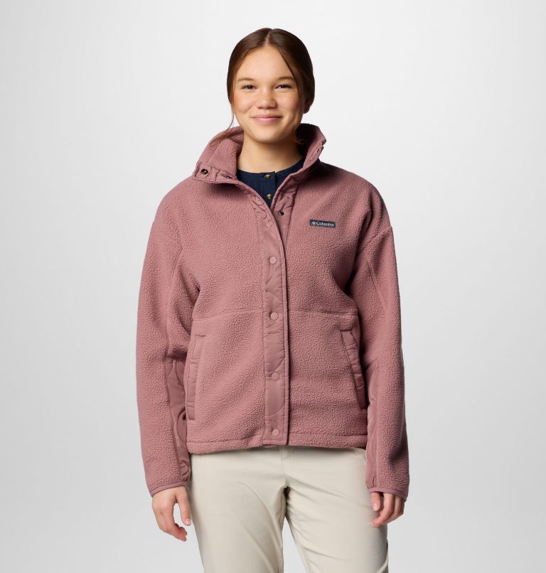 Women's Cloud Point Snap Fleece Jacket, Color: Fig, image 1