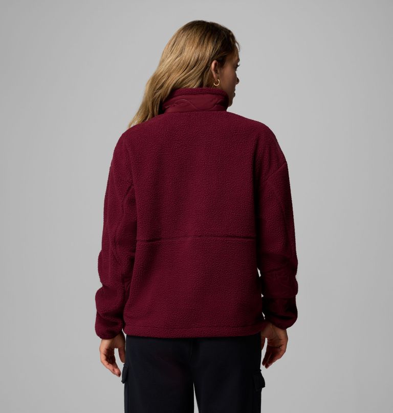 Women's Cloud Point Snap Fleece Jacket, Color: Rich Wine, image 3