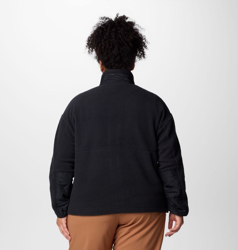Women's Cloud Point Snap Fleece Jacket - Plus Size, Color: Black, image 2