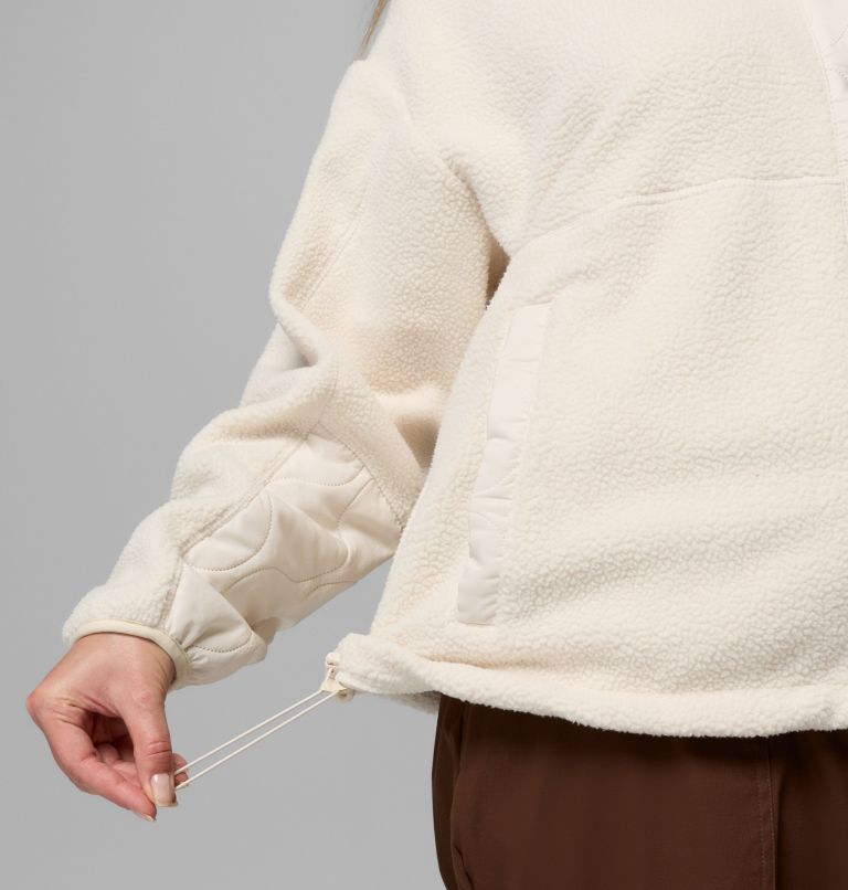 Women's Cloud Point Snap Fleece Jacket - Plus Size, Color: Chalk, image 7