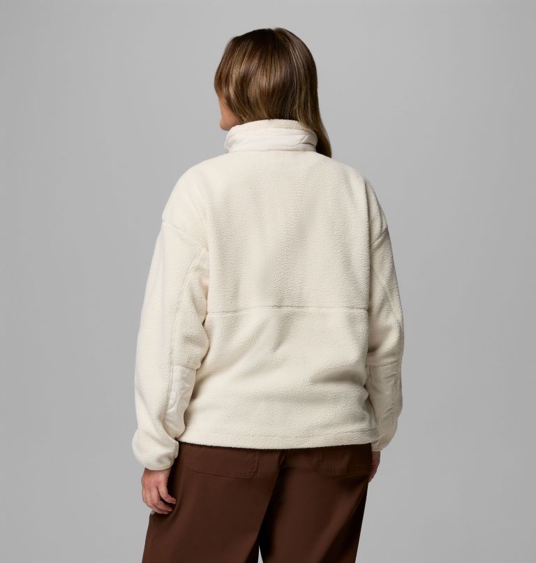 Women's Cloud Point Snap Fleece Jacket - Plus Size, Color: Chalk, image 3