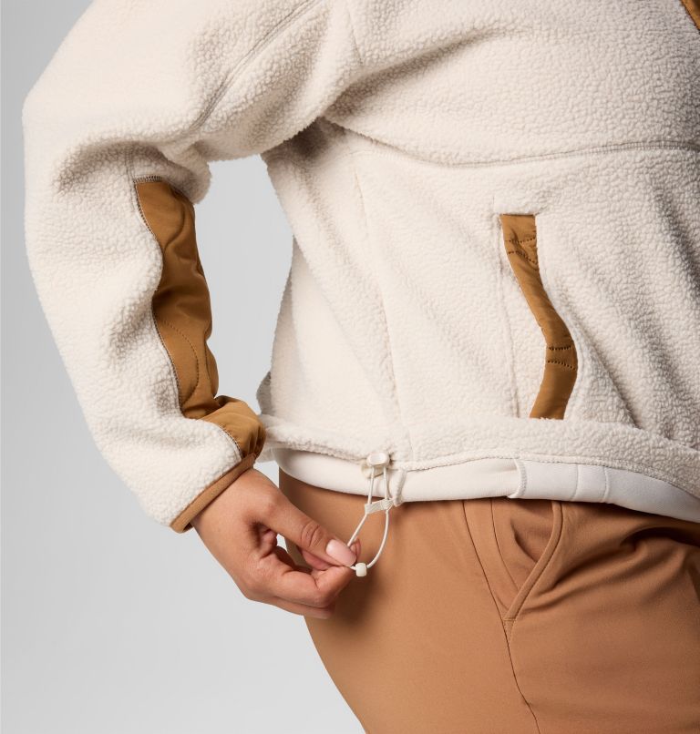 Women's Cloud Point Snap Fleece Jacket - Plus Size, Color: Camel Brown, Dark Stone, image 6