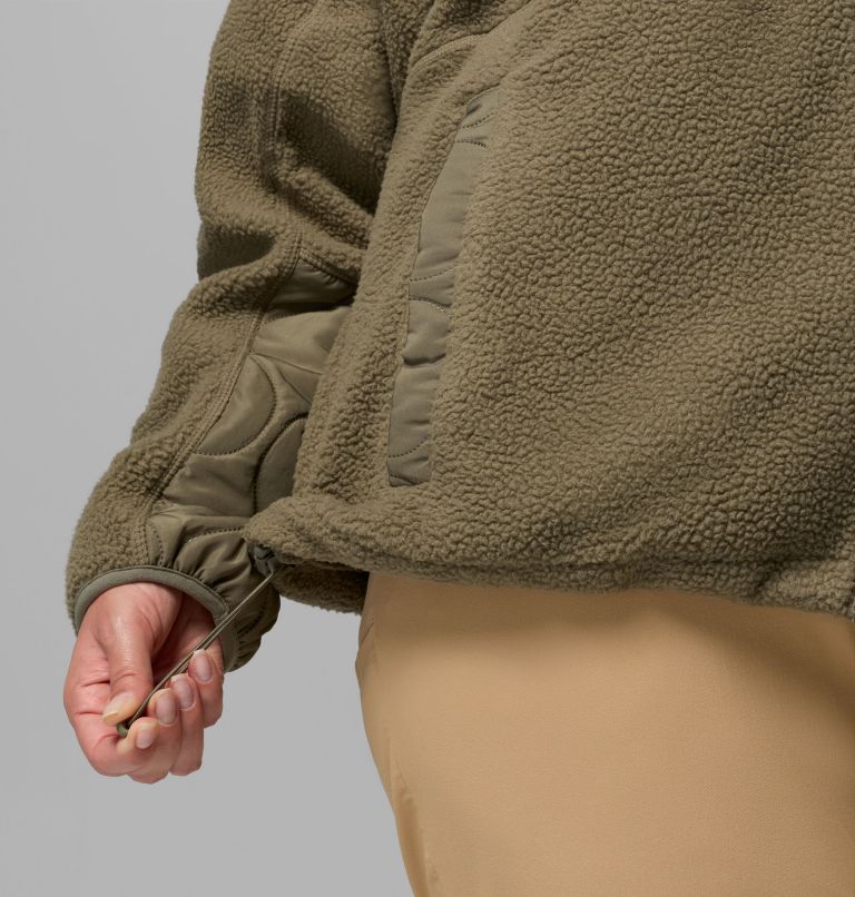 Women's Cloud Point Snap Fleece Jacket - Plus Size, Color: Stone Green, image 7