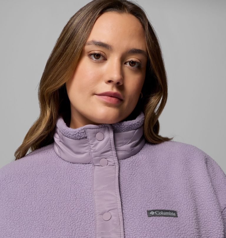 Women's Cloud Point Snap Fleece Jacket - Plus Size, Color: Shale Purple, image 6