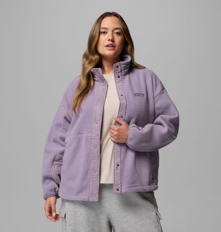 Women's Cloud Point Snap Fleece Jacket - Plus Size, Color: Shale Purple, image 1