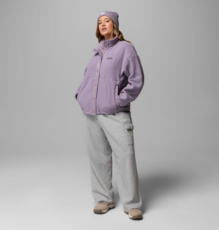 Women's Cloud Point Snap Fleece Jacket - Plus Size, Color: Shale Purple, image 2