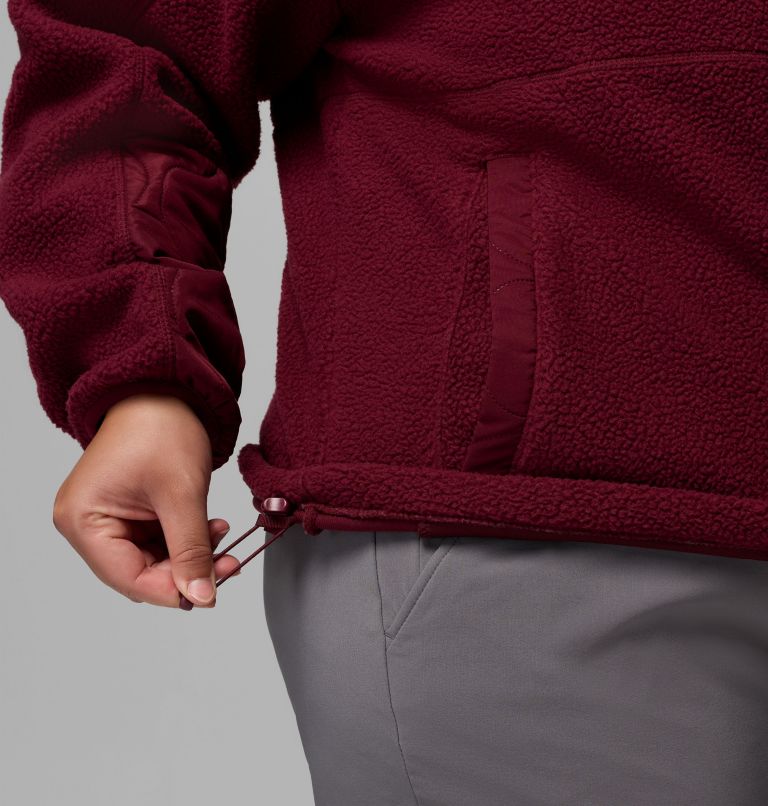 Women's Cloud Point Snap Fleece Jacket - Plus Size, Color: Rich Wine, image 7