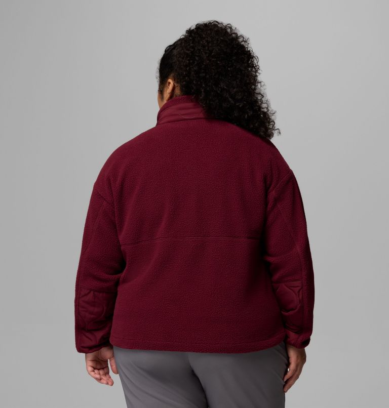 Women's Cloud Point Snap Fleece Jacket - Plus Size, Color: Rich Wine, image 3