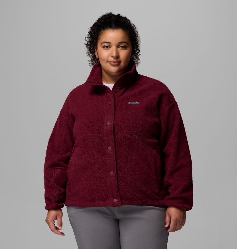 Women's Cloud Point Snap Fleece Jacket - Plus Size, Color: Rich Wine, image 1