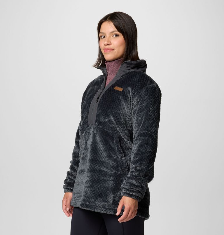 Women's Fire Side Quarter Zip II Fleece Pullover, Color: Shark, image 4