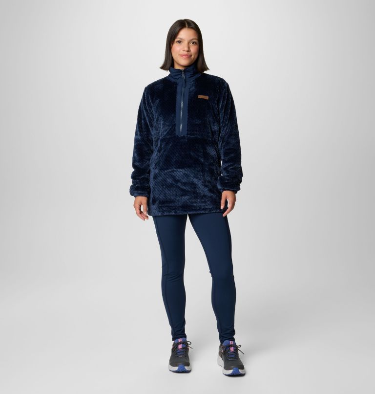 Women's Fire Side Quarter Zip II Fleece Pullover, Color: Collegiate Navy, image 3