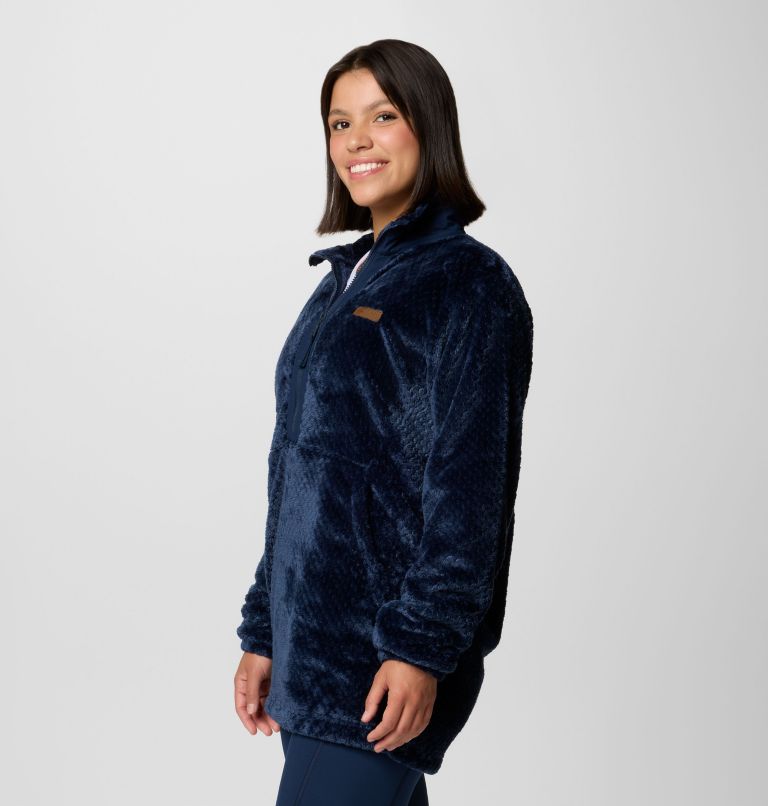 Women's Fire Side Quarter Zip II Fleece Pullover, Color: Collegiate Navy, image 4