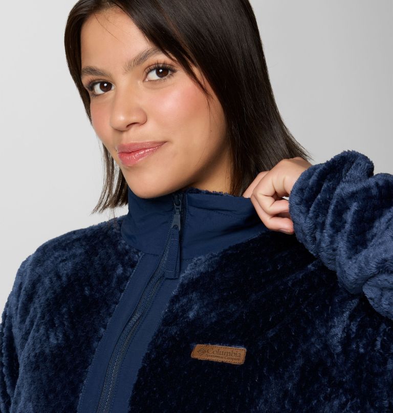 Women's Fire Side Quarter Zip II Fleece Pullover, Color: Collegiate Navy, image 6