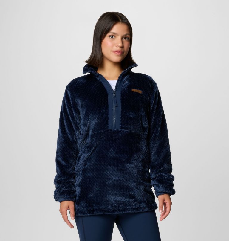 Women's Fire Side Quarter Zip II Fleece Pullover, Color: Collegiate Navy, image 1