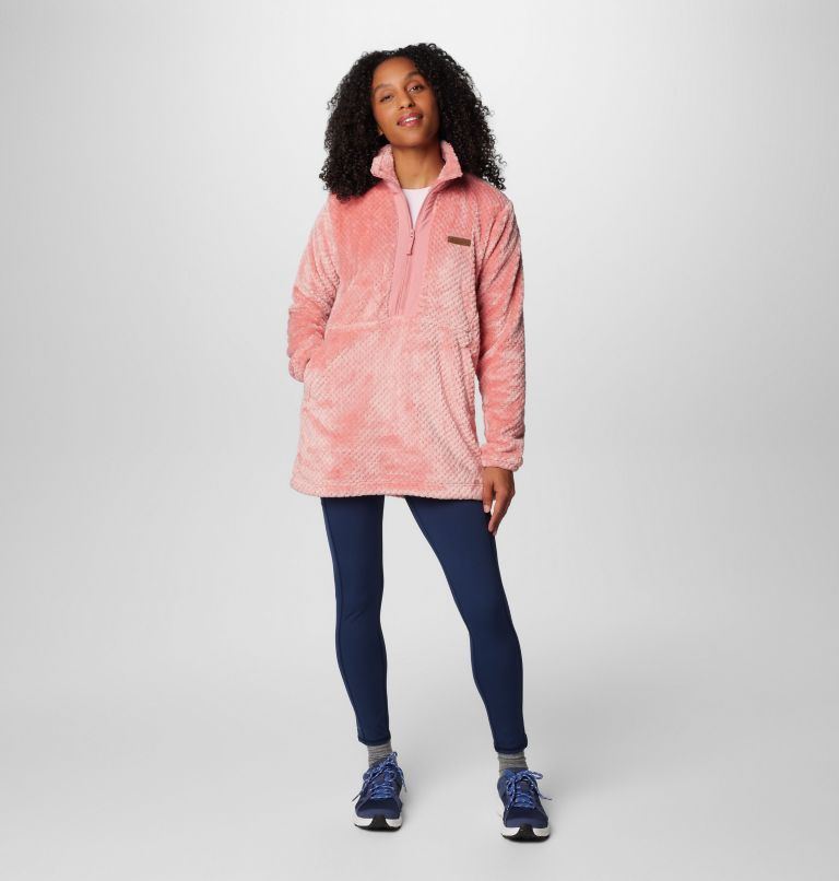 Women's Fire Side Quarter Zip II Fleece Pullover, Color: Pink Agave, image 3