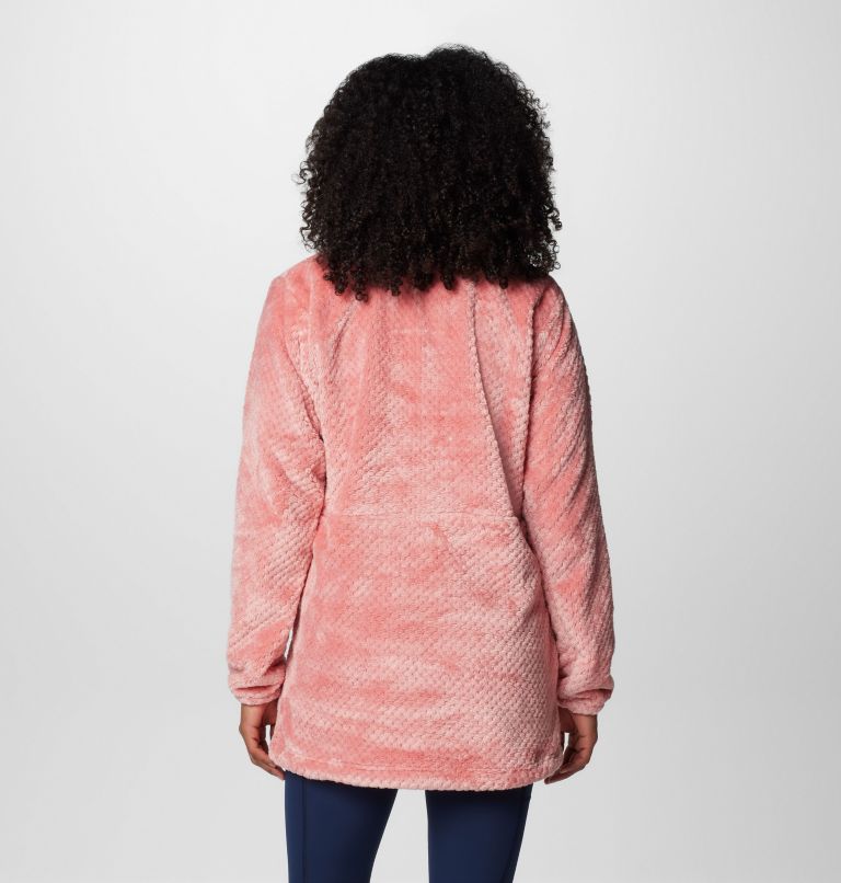 Women's Fire Side Quarter Zip II Fleece Pullover, Color: Pink Agave, image 2