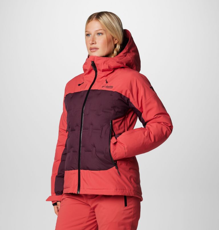 Women's Wildcard IV Waterproof Down Ski Jacket, Color: Daredevil, Moonvista, image 4