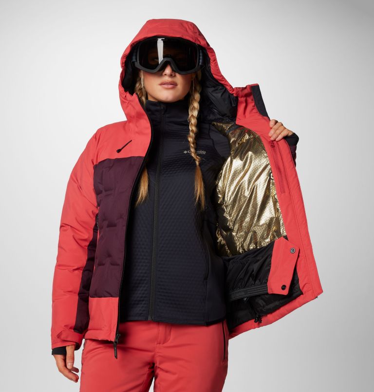 Women's Wildcard IV Waterproof Down Ski Jacket, Color: Daredevil, Moonvista, image 7