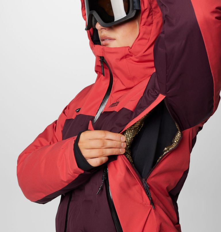 Women's Wildcard IV Waterproof Down Ski Jacket, Color: Daredevil, Moonvista, image 11