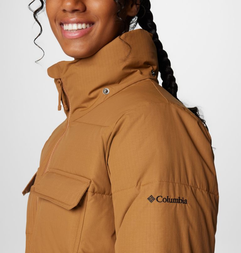 Women's Longhorn Ridge Puffer Jacket, Color: Camel Brown, image 10