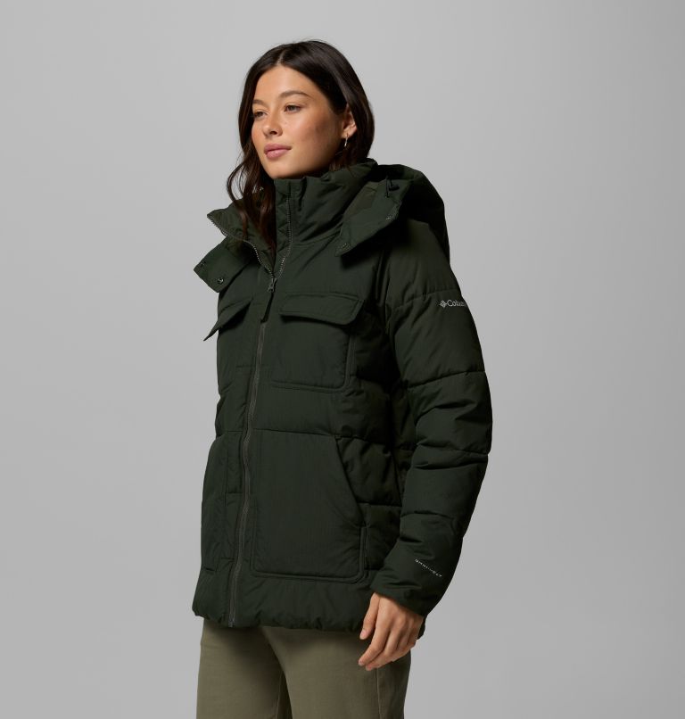 Women's Longhorn Ridge Puffer Jacket, Color: Greenscape, image 4